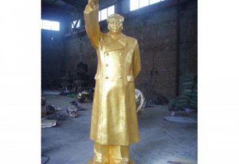 挥手主席像厂家 立式主席铜像生产制作