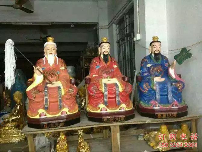 彩绘三清铜佛像厂家 寺庙佛像专用