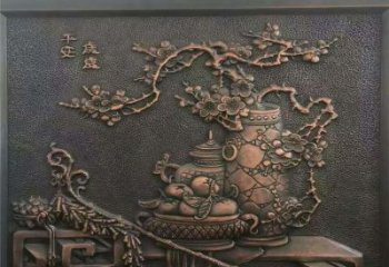 花瓶浮雕厂家 美陈景观 铸铜花瓶浮雕生产制作