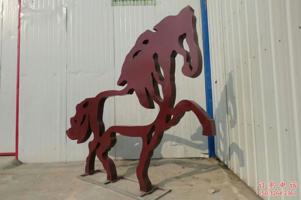 剪影铜马雕塑厂家 镂空马雕塑制作