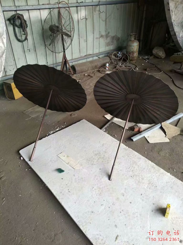 雨伞雕塑厂家 古代艺术风 大型雨伞雕塑生产制作