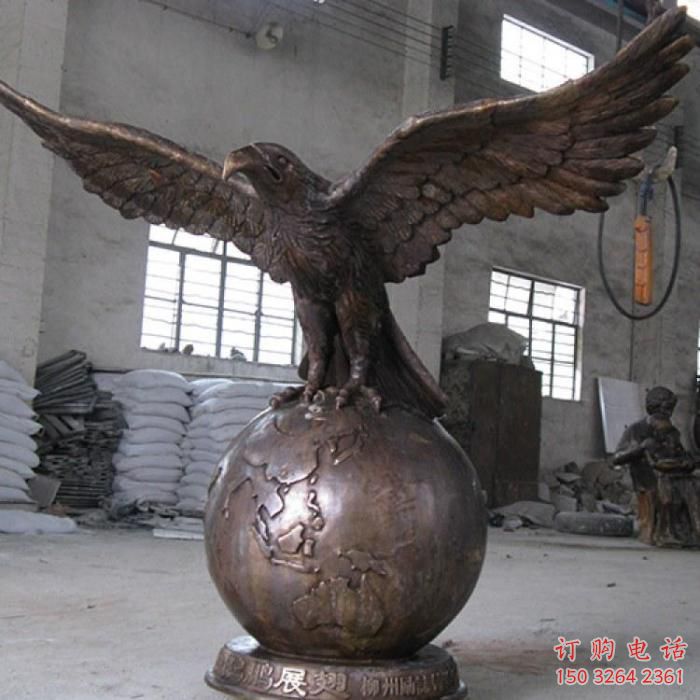 大展宏图铜雕厂家 办公桌桌摆系列 铜雕动物小品