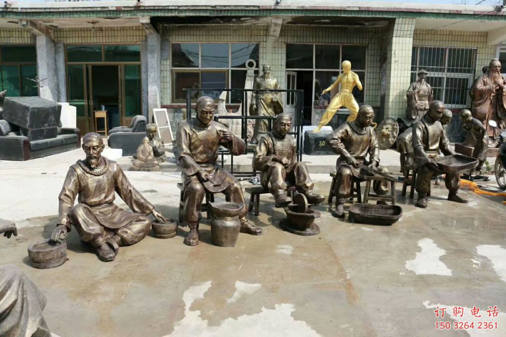 古代撵药人物雕塑厂家 医院铜雕民俗人物厂家 古代撵药人物雕塑厂家 医院铜雕民俗人物厂家