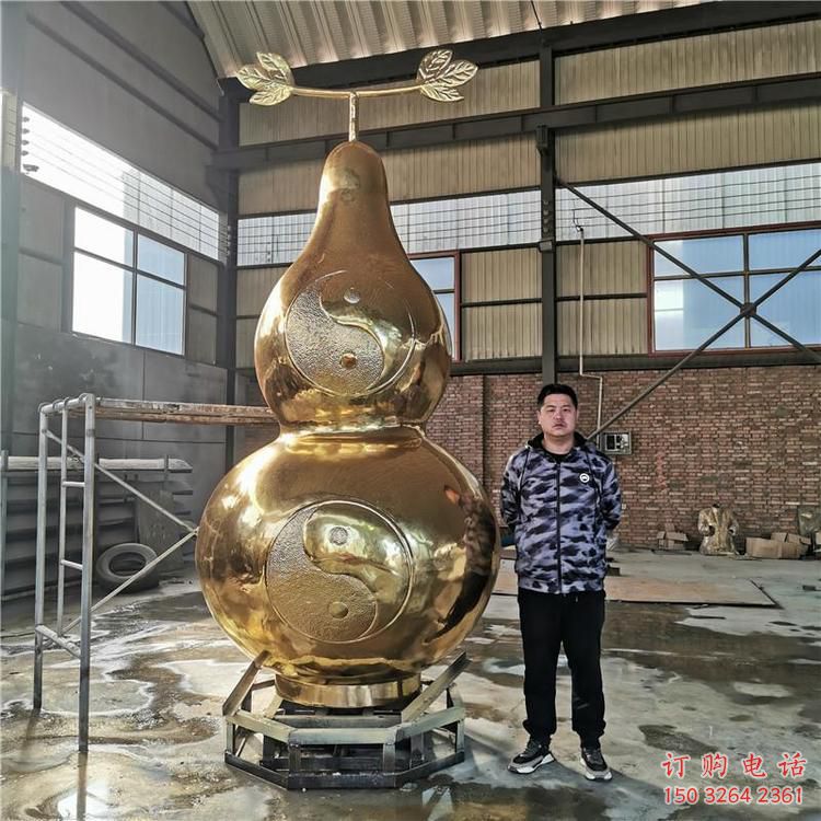 黄铜葫芦雕塑厂家 黄铜葫芦雕塑制作 黄铜葫芦雕塑厂家 黄铜葫芦雕塑制作