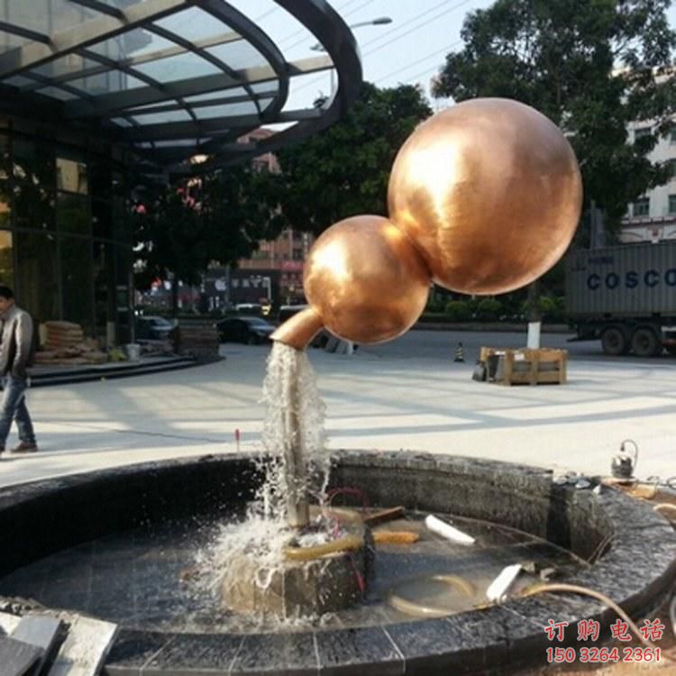 悬空葫芦铜雕厂家 流水悬空葫芦铜雕制作 悬空葫芦铜雕厂家 流水悬空葫芦铜雕制作