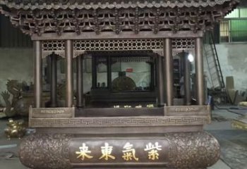 焚纸铜香炉雕塑厂家 大型焚纸香炉铜雕塑