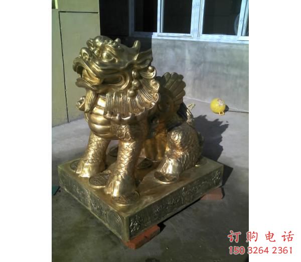 黄铜貔貅铜雕厂家 黄铜动物摆件