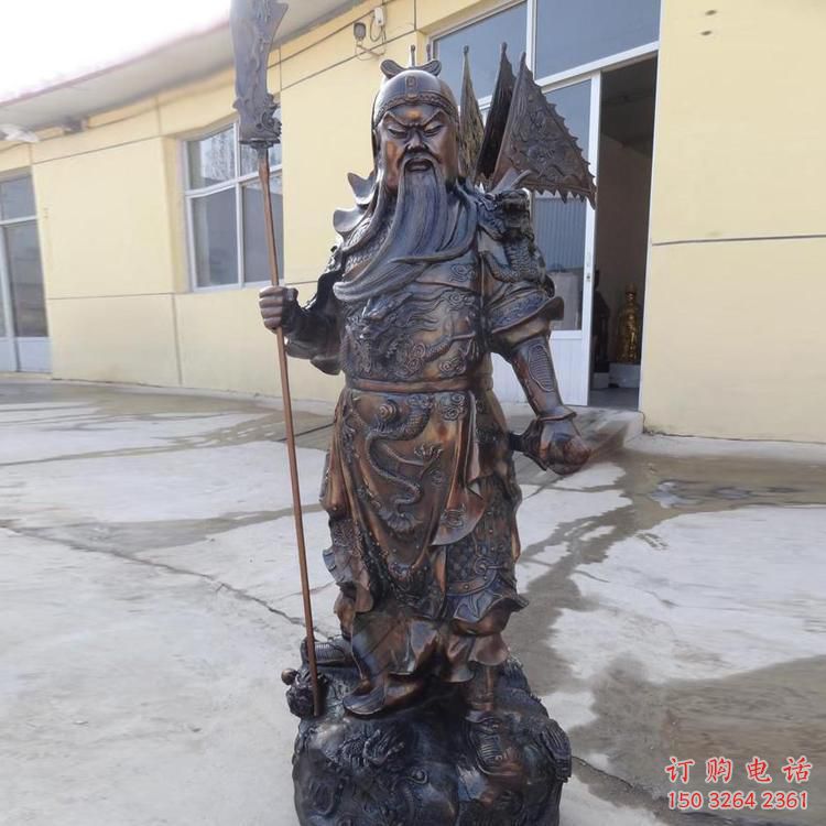 提刀关公铜雕 提刀关公铜雕