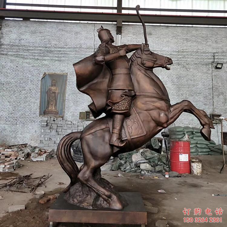 骑马关公铜雕像 骑马关公铜雕像