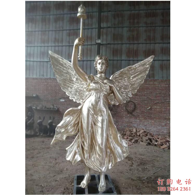 西方和平女神铜雕厂家 黄铜女神像 广场西方人铜雕