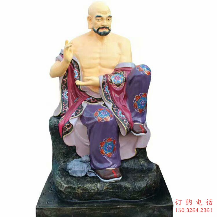 寺庙佛像铜雕 彩绘十八罗汉佛像铜雕生产制作