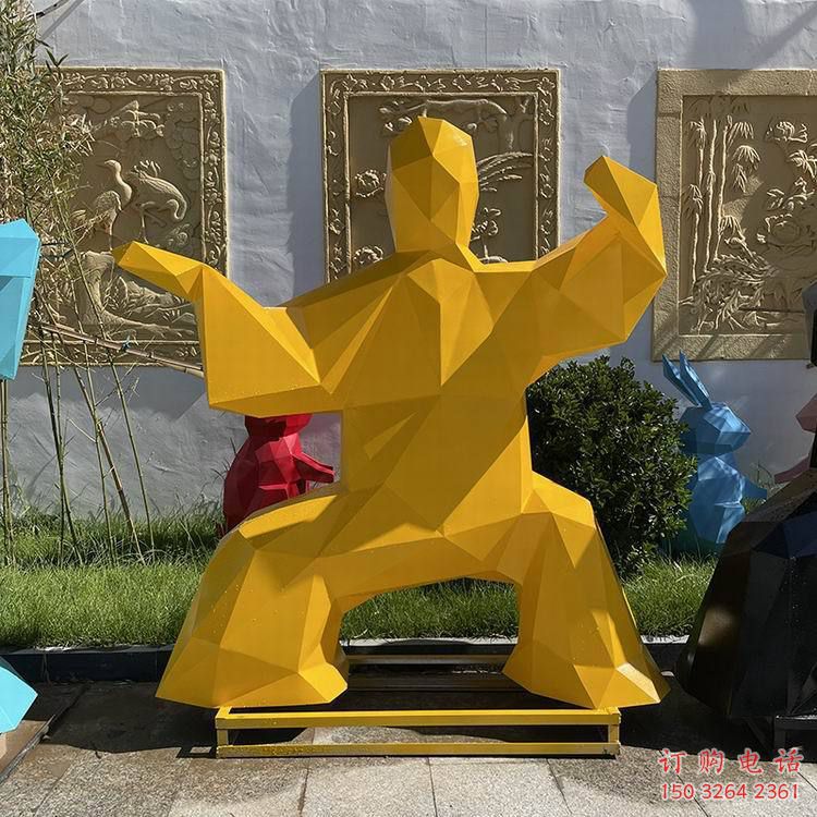 别墅练太极拳人物铜像生产制作厂家