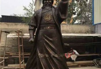 将军成吉思汗铜雕厂家 街头历史人物铜雕
