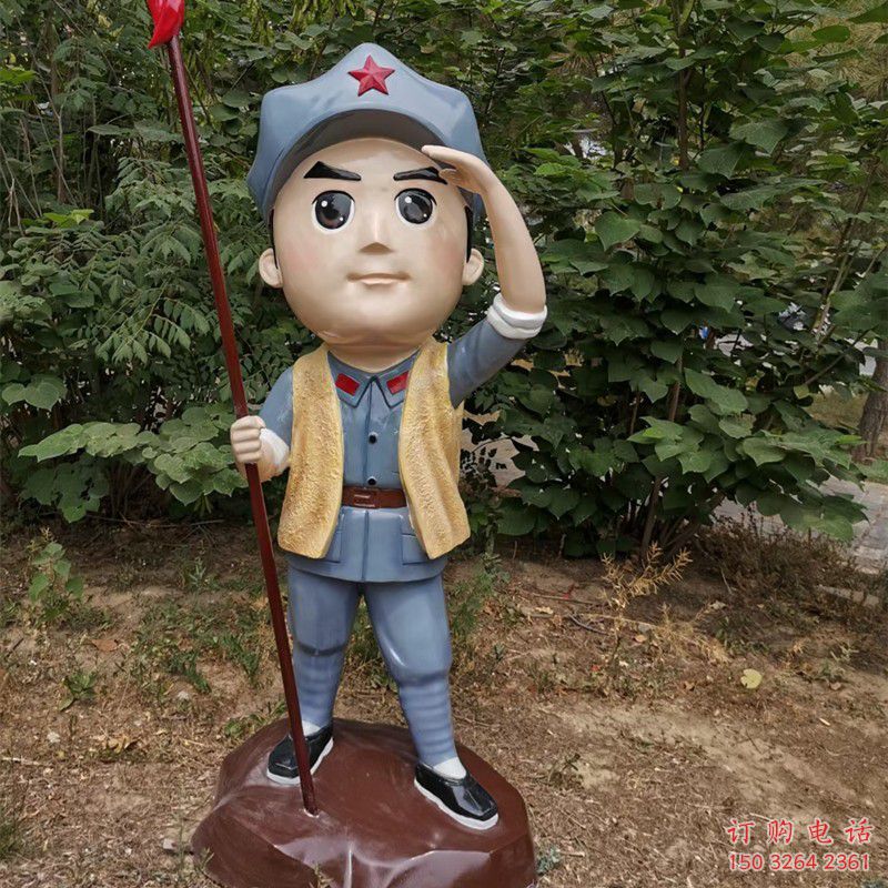 八路军男孩铜雕厂家 彩绘人物肖像 八路军人物肖像制作 八路军男孩铜雕厂家 彩绘人物肖像 八路军人物肖像制作