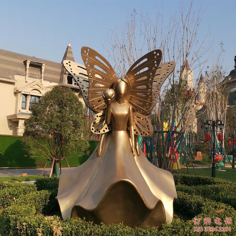西方天使铜雕厂家 别墅动漫卡通主题铜雕