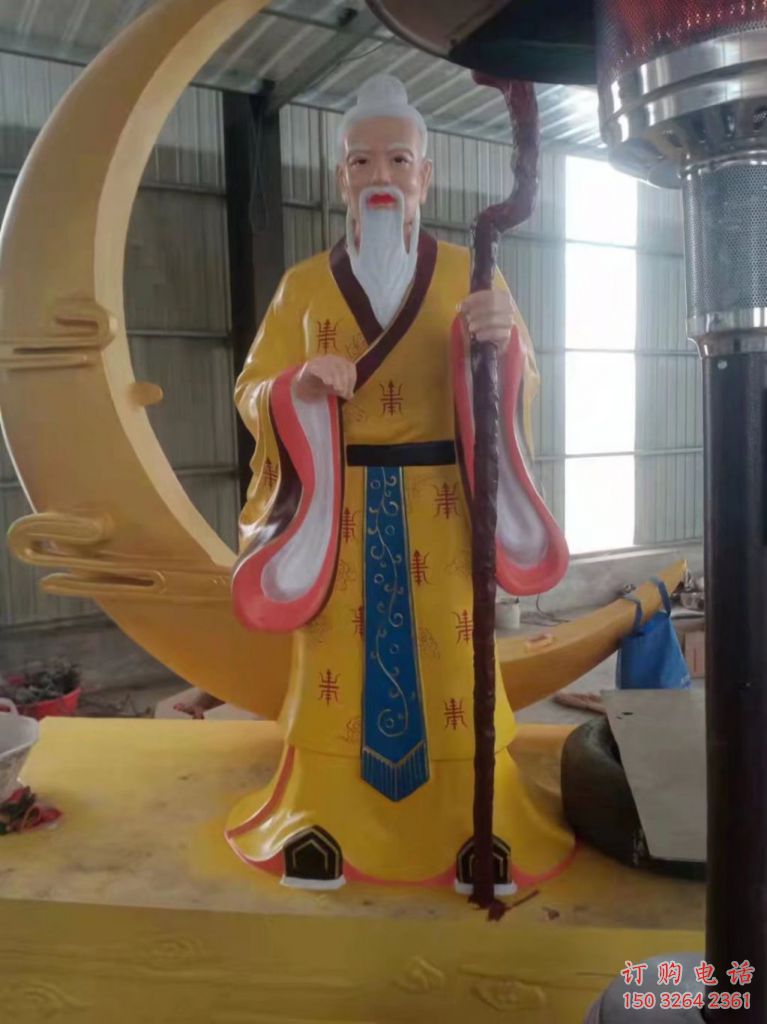 彩绘月老神像铜雕厂家 广场人物铜像