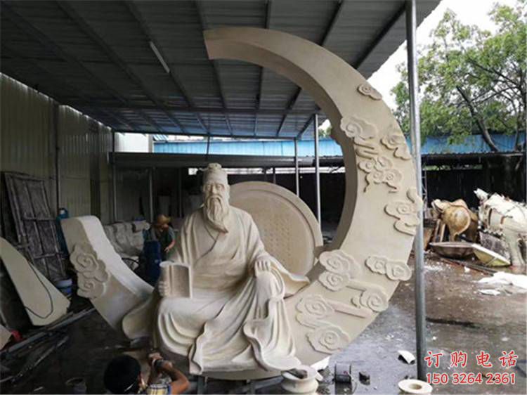 公园月老神像铜雕厂家 街头民俗神像产品