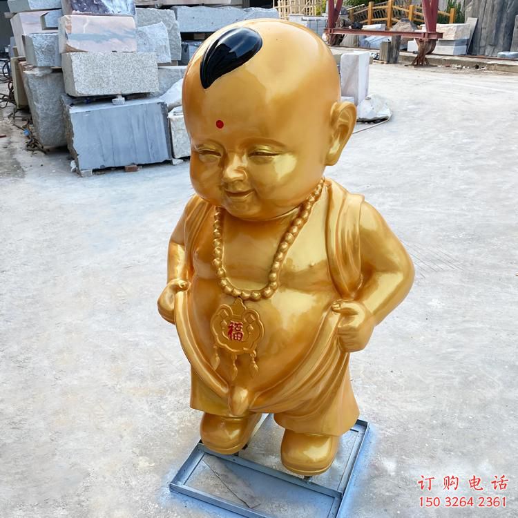 街头彩绘人物铜像 现代婴儿人物铜像制作厂家