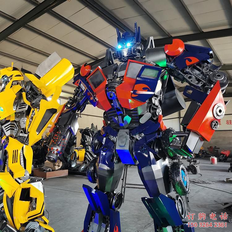 现代机器人铜雕厂家 城市广场铜雕制作