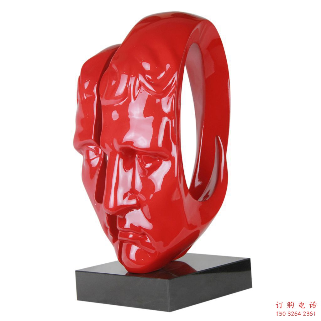 彩绘人脸铜雕厂家 广场人物铜像制作