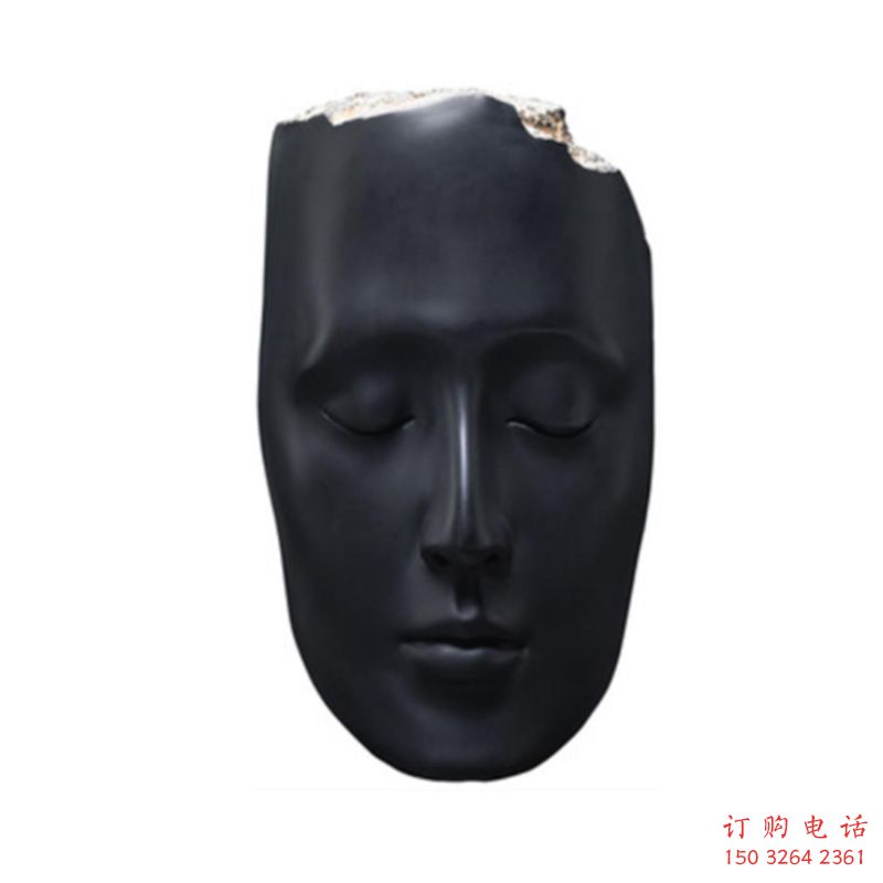 现代人脸铜雕厂家 黄铜抽象人脸铜像