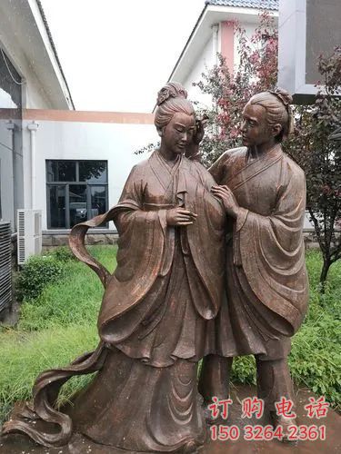 黄铜牛郎织女铜雕厂家 
