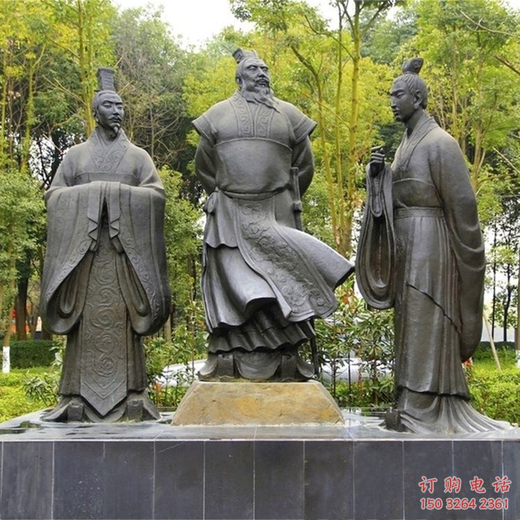 街头三国人物铜雕厂家 街头三国人物铜雕厂家
