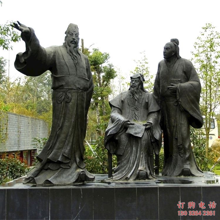 三国人物肖像铜雕厂家 三国人物肖像铜雕厂家