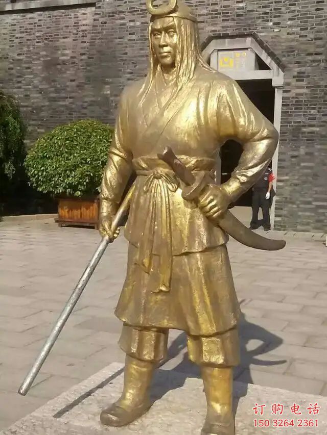 黄铜武松人物铜雕生产制作厂家