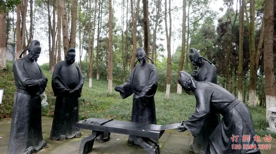 仿古李白诗人人物铜雕厂家