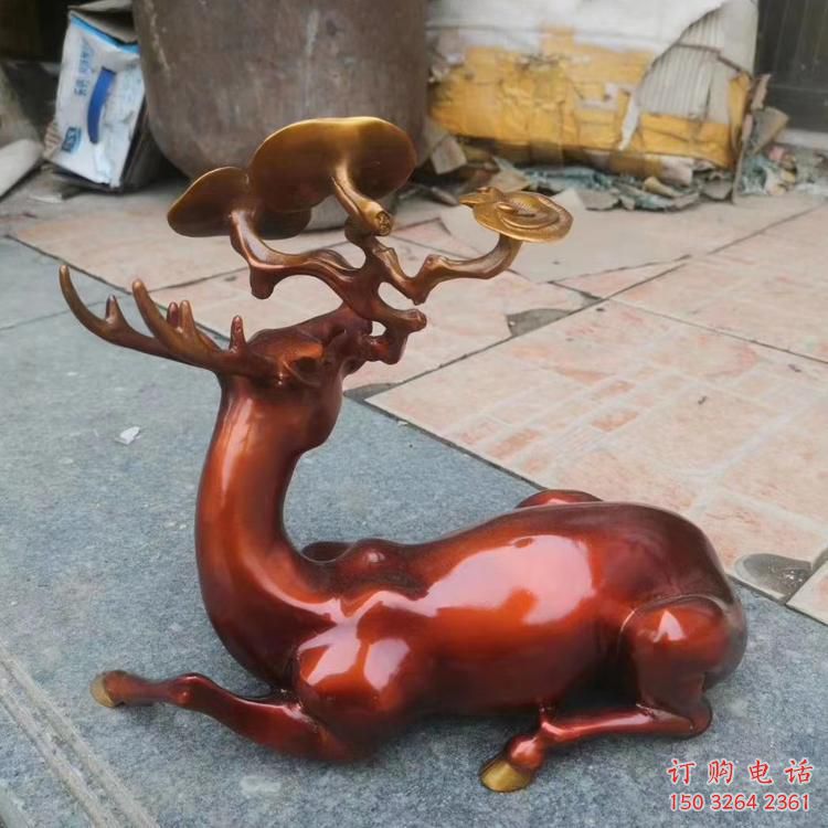 办公室鹿铜雕厂家 黄铜动物铜雕 办公室鹿铜雕厂家 黄铜动物铜雕