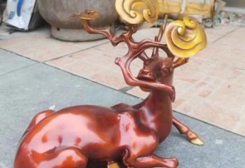 城市小鹿铜雕厂家 黄铜动物铜雕
