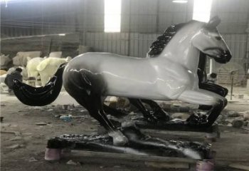 战马铜雕厂家 抽象动物铜雕