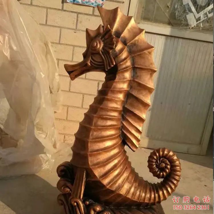 仿古海马铜雕厂家 彩绘动物铜雕 仿古海马铜雕厂家 彩绘动物铜雕