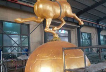 街头金马铜雕厂家 城市动物铜雕