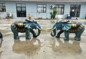 城市小象铜雕厂家 黄铜动物铜雕