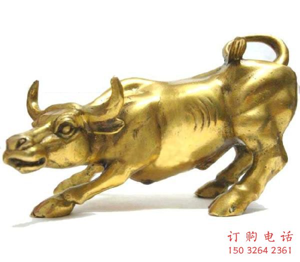 办公室水牛铜雕厂家 黄铜动物铜雕