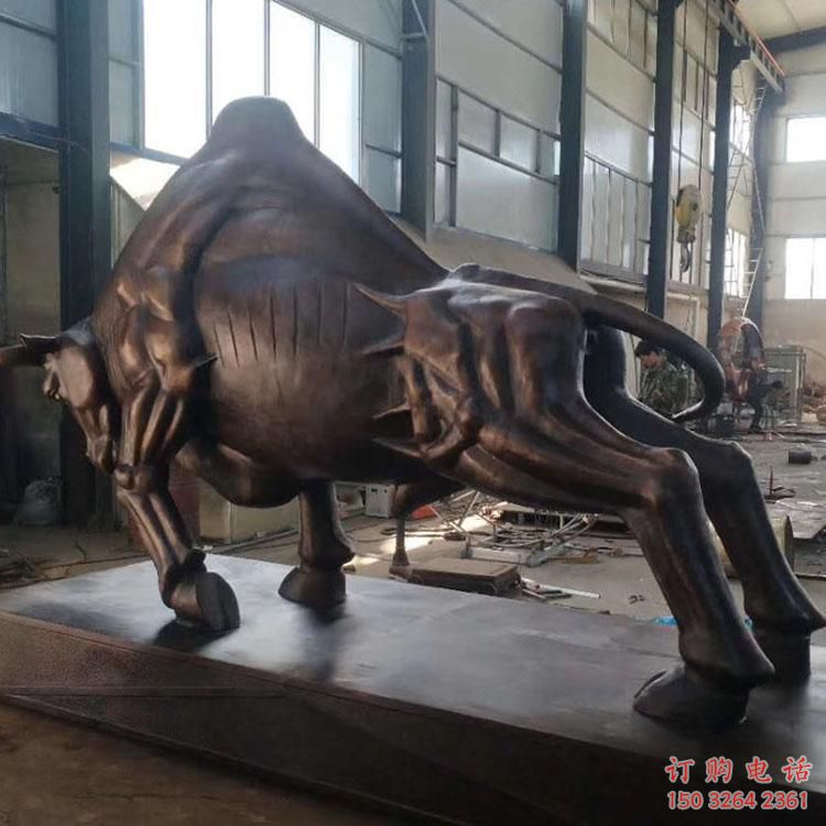 街头公牛铜雕厂家 城市动物铜雕 街头公牛铜雕厂家 城市动物铜雕