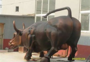 公园拓荒牛铜雕厂家 街头动物铜雕