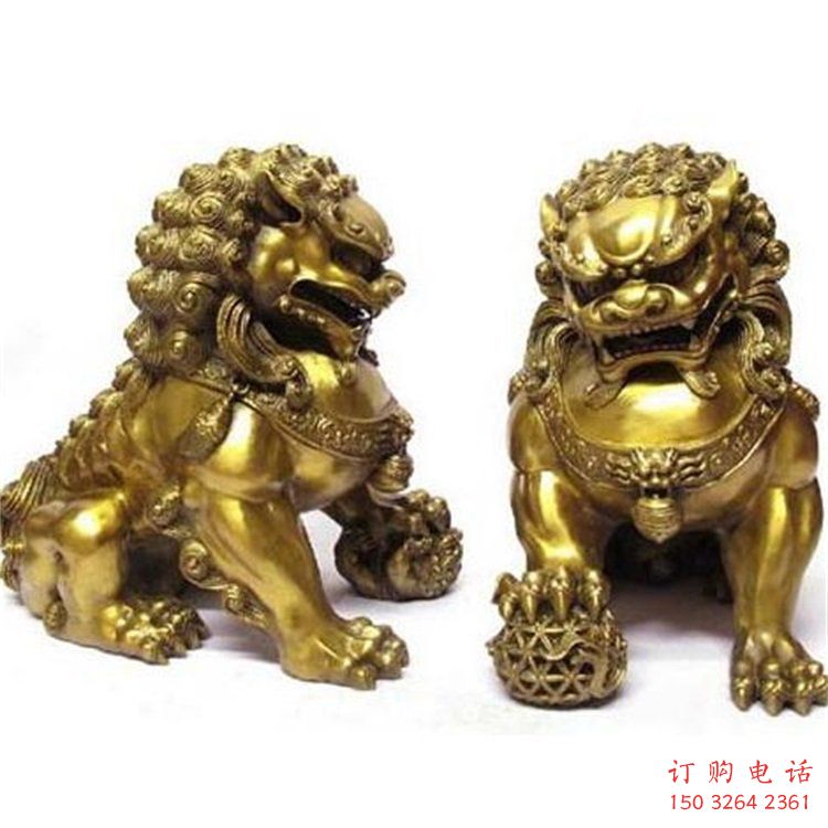 别墅狮子铜雕厂家 公园动物铜雕