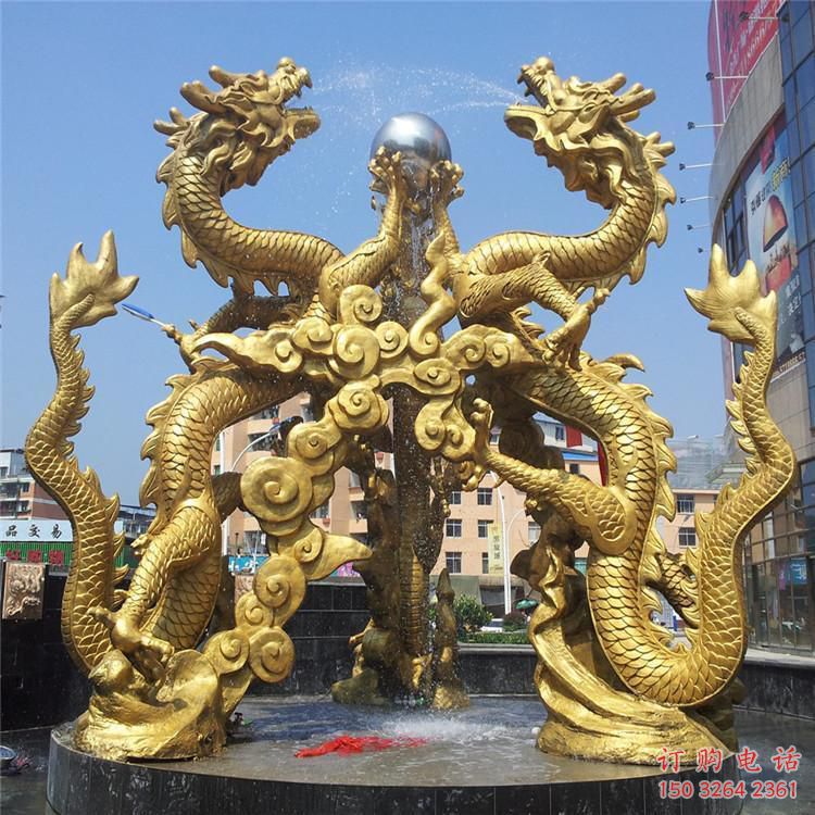 别墅九龙铜雕厂家 公园动物铜雕 别墅九龙铜雕厂家 公园动物铜雕