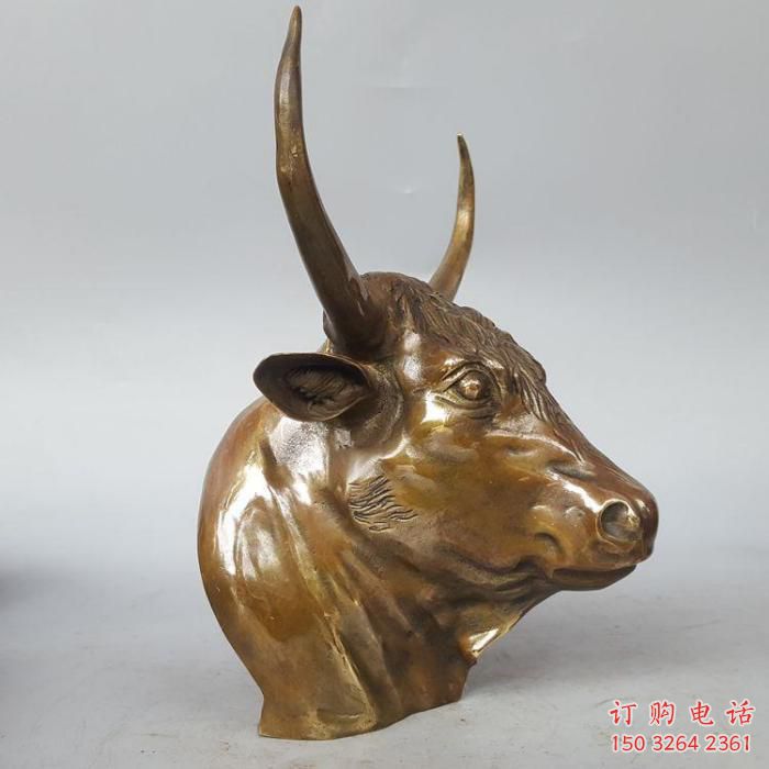 黄铜牛头铜雕厂家 仿古动物铜雕 黄铜牛头铜雕厂家 仿古动物铜雕