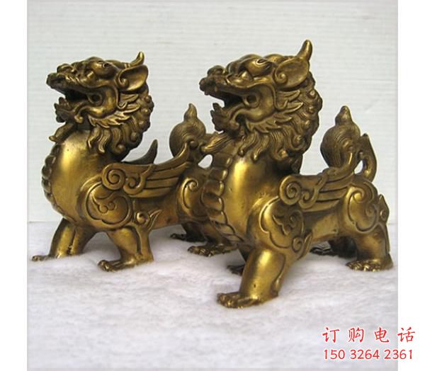 仿古貔貅铜雕厂 彩绘动物铜雕厂家