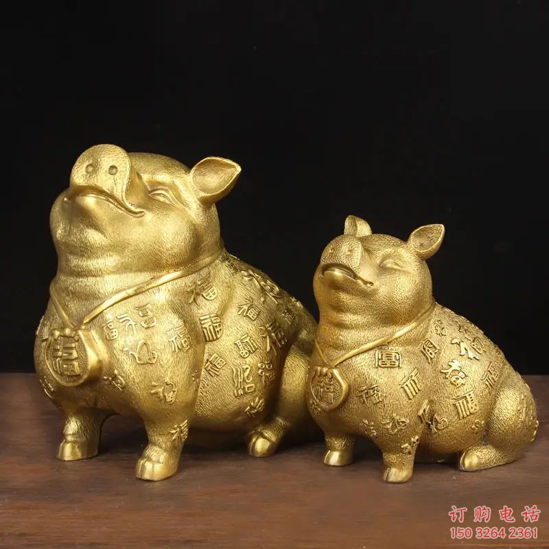 彩绘猪铜雕厂家 仿古动物铜雕 彩绘猪铜雕厂家 仿古动物铜雕