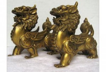 仿古貔貅铜雕厂 彩绘动物铜雕厂家