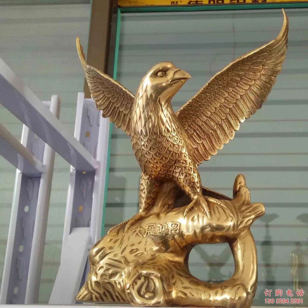 雄鹰铜雕厂家 抽象动物铜雕