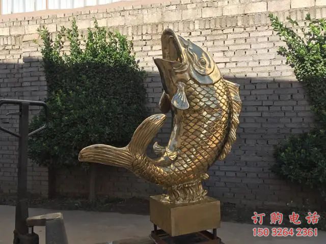 黄铜金鱼铜雕厂家 仿古动物铜雕