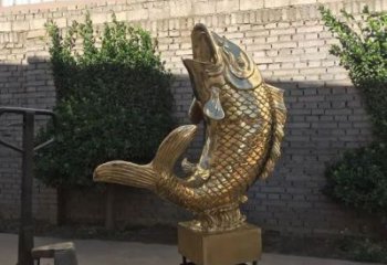 黄铜金鱼铜雕厂家 仿古动物铜雕