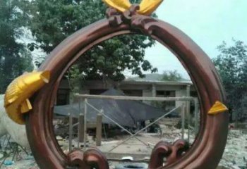 别墅鲤鱼跳龙门铜雕厂家 公园动物铜雕