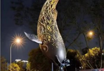 公园鲸鱼铜雕厂家 街头动物铜雕